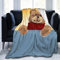 Perinsto Niedlicher Teddybär-Überwurf, ultraweich, warm, für alle Jahreszeiten, dekorative Fleece-Decken für Bett, Stuhl, Auto, Sofa, Couch, Schlafzimmer, 152,4 x 127,7 cm