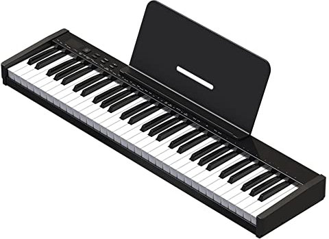 KEMNGO 61 Key Portable Piano, Slim Travel Electric Piano Keyboard for Kids Beginners, Touch Sensitive Keyboard Piano with MIDI, Speakers and Carrying Bag