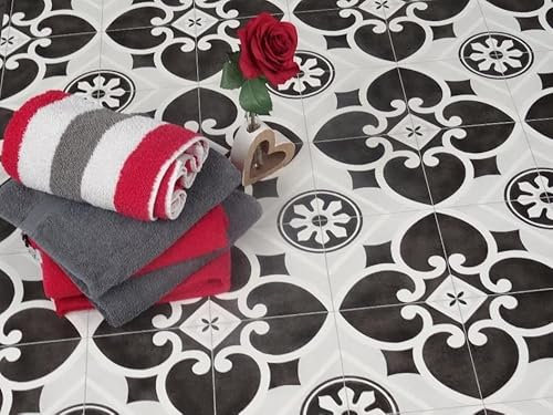 PVC Bodenbelag Vinylboden in nostalgischem Retro Design, Zuschnitt (2m breit, 2m lang)