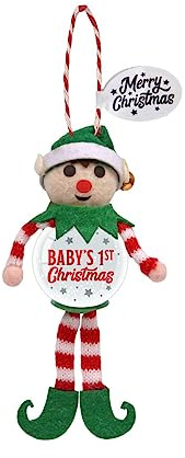 Personalised Snowglobe tree decoration (Baby's 1st Christmas)