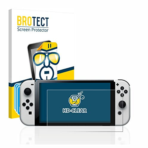 BROTECT Protector Pantalla para Nintendo Switch OLED-Modell Protector Transparente (6 Unidades) Anti-Huellas