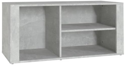 vidaXL Schuhregal Betongrau 100x35x45 cm Holzwerkstoff