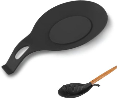 Silikon Löffelablage, Silikon Löffel Rest, Kochlöffelablage aus Silikon, Küchenutensilienablage, Mandelform Küchenhelfer Ablage, Silikon Löffelablage Löffelhalter, für Küche Zuhause Restaurant