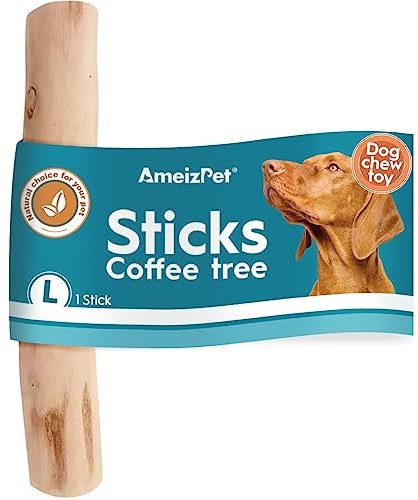 AmeizPet Coffee Tree Stick For Dog Chew Toy, Coffee Tree Root Dogs Chew - Durable Large Dog Wooden Chewing Stick, L Size