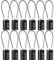SEPOX® Versatile 12-Piece Resettable 4-Digit Combination Travel Lock Luggage Set – Own Password Set-Up, Extra Long Anti-Cut Vinyl Steel Cable, Ideal for Suitcase, Backpacks, Gym Lockers - Black