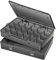 Gbivbe 2PCS 24 Grids Extra Large Plastic Craft Storage Box, Black Plastic Organizer Container Compartment Bead Storage Box with Adjustable Dividers for Earring Jewelry Seed and Small Parts