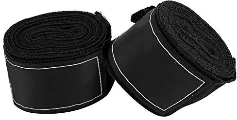 Boxbandagen, 2 Stück, 2,5 m, professionelle Boxbandagen aus Baumwolle für Boxen, Taekwondo (schwarz)