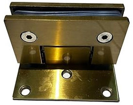 inferramenta CERNIERA PER ANTE IN VETRO PORTE BOX DOCCIA PORTE IN VETRO 90X65 mm ORO SATINATO