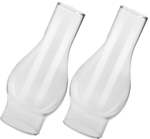 DECHOUS 2stücke Vintage Glas Lampenschirm Ersatzglas Für Petroleum Öllampen Robustes Hitzebeständiges Glas Kleiner Lampenschirm Mit Winddichter Kerosinlampen Ersatzschirm
