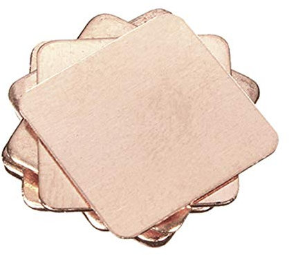 SBTRKT 10 Stück 0,1 mm-2,0 mm Dickes Kupferblech, Laptop-Kupferstreifen, Kupferstreifen, Dichtungskühlkörper for GPU-CPU-Grafikchip-Speicherkühlung (Color : 1.2x20x20mm 10pcs)