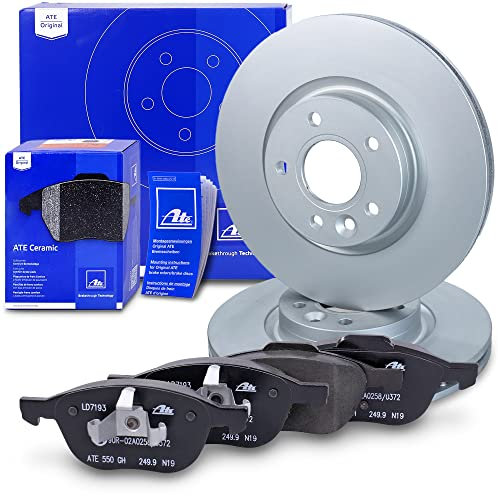ATE Bremsenset Vorderachse inkl. Bremsscheiben vorne Ø 300 mm und Ceramic Bremsbeläge vorne Kompatibel mit FORD C-MAX, FOCUS Mk2 + Mk3, GRAND C-MAX, KUGA, TOURNEO CONNECT, VOLVO