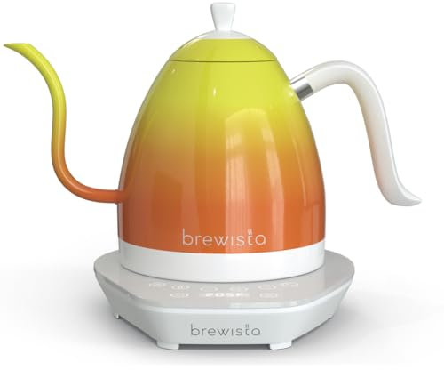 Brewista Artisan | Wasserkocher | Schwanenhalsauslauf | Temperaturregelung | Slow Coffee Barista | 1,0 L (Wasserkocher, Orange)