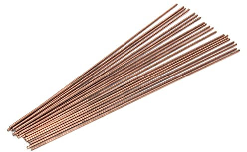 20 Pièces de Soudure en Cuivre, Baguette de Brasage Ronde en Cuivre Phosphoreux Auto-luxant, Baguette de Soudage Consommables de Soudure en Cuivre Phosphoreux Rond pour