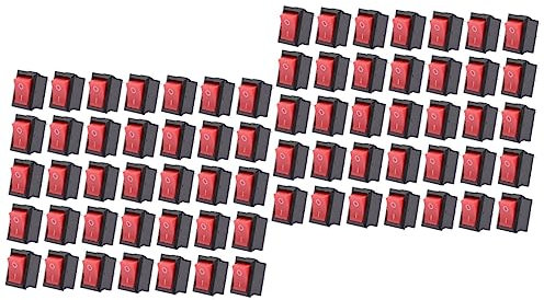 Gatuida 70stücke Wippschalter Pin Für Elektrische Geräte Roter Kippschalter Für Haushalt Auto Und Boot Langlebig Und Praktisch