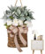 Hanging Basket Wreath, Door Hanger Basket Wreath Wreath, Hydrangea Door Hanger Basket Wreath Wildflowers Door Hanging Basket Spring Summer Front Door Wreath, Hydrangea