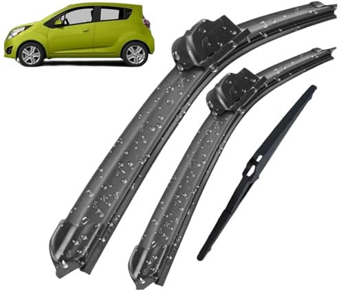 Scheibenwischer vorne & Satz Heckwischerblätter für Chevrolet Spark M300 2009–2015 21+16+12 Wischerblätter reinigen