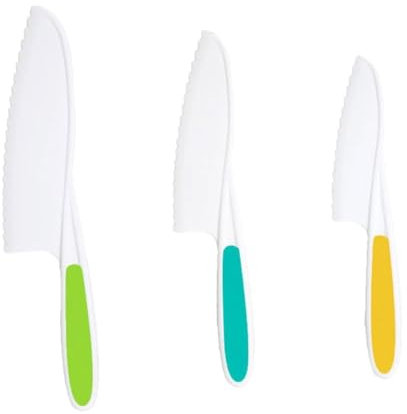 EORPAVU Küchenmessersets,Kinder-Küchenmesser-Set, kindersicheres Kochmesser für Kleinkinder zum Schneiden und Kochen von Obst oder Gemüse (4er-Set)