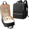 UPPACK Handgepäck Rucksack,Reiserucksack Handgepäck Flugzeug Ryanair Handgepäck 45x36x20 Rucksack,40L Wasserdicht Travel Backpack Business Rucksack Damen Weekendertasche Schwarz Goldkette
