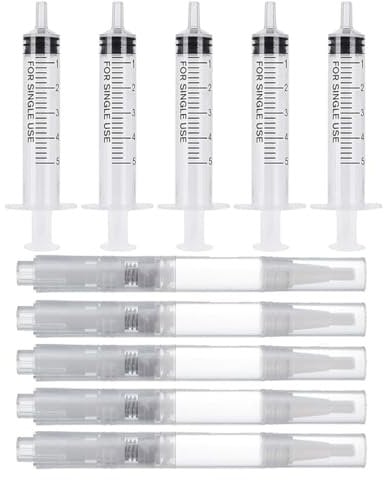 10Pcs Paint Touch Up Pen Fillable Paint Brush for Walls Needle Tubes Pens Touch Up Paint Brushes Wall Repair Kit Large Capacity Touch-Up Paint Pen for Drywall Cabinets Furniture
