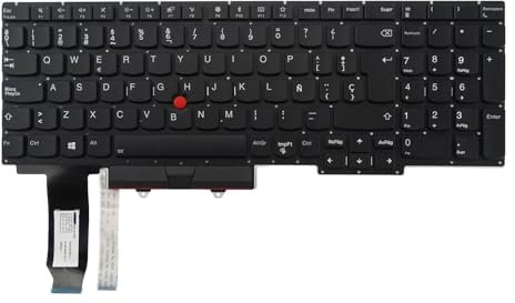 Teclado de repuesto con retroiluminación para Lenovo Thinkpad E15 Gen1, diseño en inglés/español