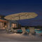 PURPLE LEAF Doppelsonnenschirm mit LED 455 x 270 cm, Sonnenschirm XXL, Oval Gartenschirm, Terrassenschirm mit Kurbel, UV Schutz, für Terrasse, Balkon, Café, Beige