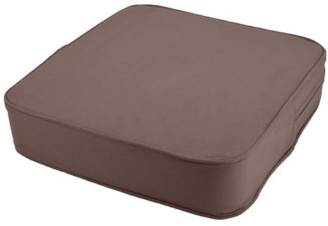 Orthopädisches Sitzkissen Minimalist - 100% Baumwolle mit Kaltschaum-Schaumstoff - Qualitatives Stuhlkissen - Feste Qualität - Waschbar (1, Taupe/Braun, 45x45x10cm)