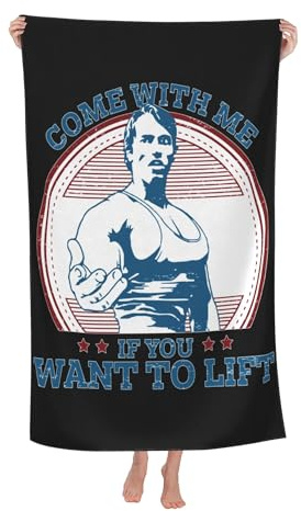Reginascaks Arnold Businessman Schwarzenegger Strandtücher Mikrofaser Strand Badetuch Leicht Sport Reise Gym Sommer Handtücher Geschenk Einheitsgröße