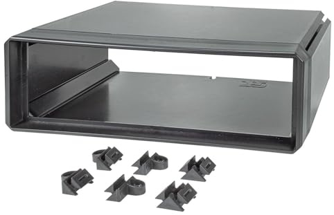 tomzz Audio 2400-059 Autoradio Unterbaukonsole stapelbar Universal für Autoradio Funk Taxameter PKW LKW Boot Wohnmobil Baufahrzeuge