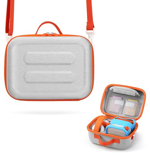 Jaffzora Hard Case Compatible with Yoto Player 3rd Generation & Headphone, Travel Storage Case for Children Bluetooth Audio Speaker Plays Audiobook Cards Radio, Light Gray(Box Only)