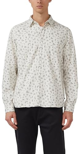 s.Oliver Herren Regular Fit: Hemd mit Peanuts®-Motiv Hemd Langarm mit Peanuts® Print