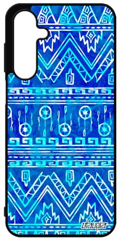 utaupia Coque pour Samsung A16 4G 5G Silicone Motif azteque Bleu Antichoc Jolie coloré Tribal Fantaisie Pas Cher Solide Smartphone Dessin pour Galaxy
