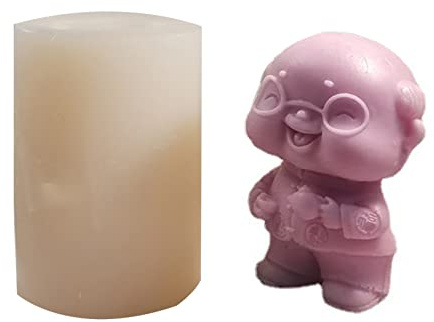 Longevity - Stampo in silicone a forma di uomo anziano, nonno e nonna, per cioccolato, fondente, resina epossidica, torte di compleanno, strumento per decorare torte di compleanno