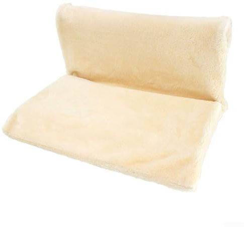Katzenbett zum Aufhängen, zusammenklappbar, mit weichem Villus Material und Metallstütze, Beige
