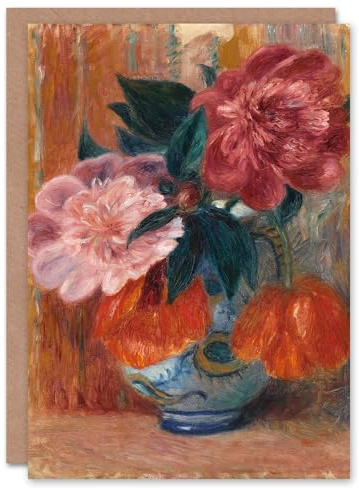Artery8 William James Glackens Art Card Tulips and Peonies in Pitcher