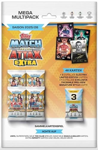 Match Attax Extra UEFA Champions League EXKLUSIV Mega Multipack 2025/2026 – inkl. Heartglobal Versandschutz