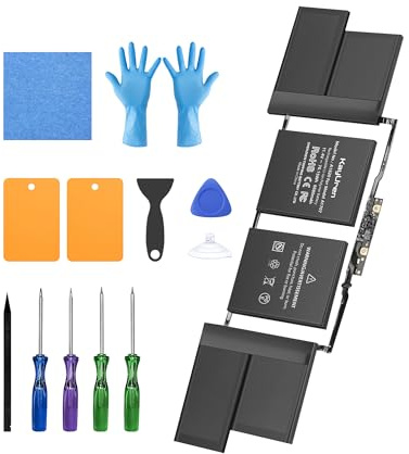KayUren Replacement Battery for MacBook Pro A1707, 15-Inch, 2016-2017 | Battery models: A1820, 11.4V 6680mAh 76.15Wh, up to 1000 cycles, 4 screwdrivers, tool kit, installation guide