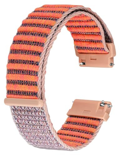 BISONSTRAP Nylon Watch Straps for Men and Women, Hook and Loop Nylon Bands, Quick Release, Adjustable Replacement Wristband, 16mm 18mm 20mm 22mm 24mm