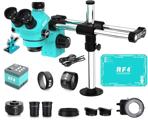 Double Boom Zoom Simul Focal Trinocular Stereo Microscope 1080P 4K HDMI USB Microscopio Camera Phone PCB Repair Tools(RF-FO22C 2KC2 PRO)