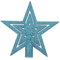 Robelli 20cm Glitter Star Christmas Tree Topper Decoration Ornament (Turquoise)