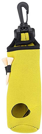 Golfball Tasche,Ball Tasche Tee Tasche Neopren Ball Tasche Halter Clip Utility Pouch Mit Tees,Tees Halter Tragetasche Tragetasche Gürtel Tasche Sport Zubehör - Schwarz,Gelb,Blau,Grün,Rot(Gelb)