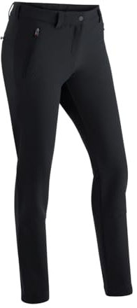 Maier Sports Helga Slim, Warme Damen Wanderhose, Wasserabweisende Outdoorhose für Trekking und Hiking, Enganliegender Schnitt, PFC-frei, mSTRETCH pro 2 & Dryprotec-Technologie, Schwarz, 17 (W26/L29)