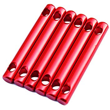 Egurs 6 Stück 2 Loch Aluminiumlegierung Rod Guyline Zeltleinenspanner Zeltzubehör Cord Einsteller Zelt Spanner Seil Teller Seilspanner