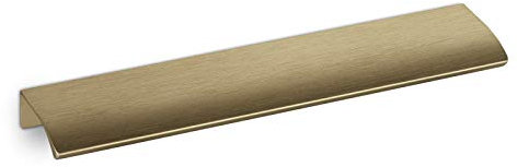 SOTECH 5 Stück Möbelgriffe Blankett Alex Messingoptik gebürstet 200 mm Griffleisten zur Montage am Frontinneren inkl. Befestigungsschrauben