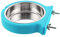 MOACC Caisse Chien Bol Amovible en Acier Inoxydable Gamelle à Suspendre pour Animal Domestique Cage Petit Bol d'eau Feeder Nourriture pour Chiens Chats Lapins Birdsgreen Pet Supplies