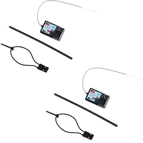 Flysky 2PCS FS-GR3E Ricevitore, impermeabile 3 canali 2.4G frequenza DC 5V ricevitore per FS-GT2 FS-GT2B FS-GT3B FS-GT3C FZ-IT4S RC auto barca trasmettitore Geekstory