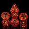 cusdie 7 Würfel DND Würfel Polyedrisches Würfelset gefüllt mit Zahnrädern, für Rollenspiel Dungeons und Dragons D&D Dice MTG Pathfinder (Red Copper)