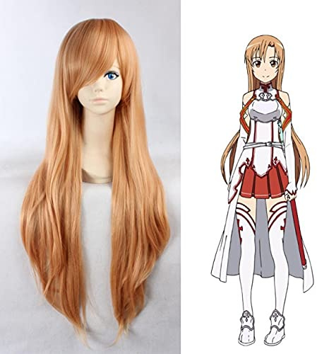 Schwertkunst Online Yuuki Asuna Perücken Alicization Kirito Cosplay Perücke Eugeo Asada Shino Hitzebeständige Synthetische Haarperücke + Perückenkappe Yuuki Asuna