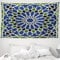 ABAKUHAUS Arabisch Wandteppich und Tagesdecke, Orient Mandala aus Weiches Mikrofaser Stoff Waschbar ohne Verblassen Digitaldruck, 230 x 140 cm, Dunkelblau Grün