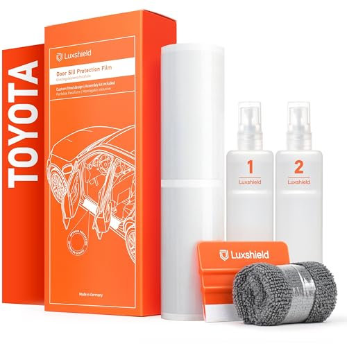 Luxshield Car Door Sill Protectors for Toyota Corolla Touring Sports 12 (XII) E210 I 2018-2025 - Paint Protection Film for Car Kick Plates Panel Covers Clear Transparent