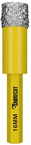1 x SabreCut SCRDDB16 16mm Quick Change Long Life Self-Cooling Self Sharpening Diamond Drill Bit for Cement Porcelain Granite Marble Compatible with Bosch Dewalt Makita Milwaukee and Many Others
